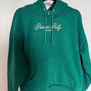 Princess Polly Dark Green Pullover Hoodie
